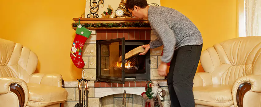 Rusted Metal Fireplace Restoration in Appleton, Wisconsin